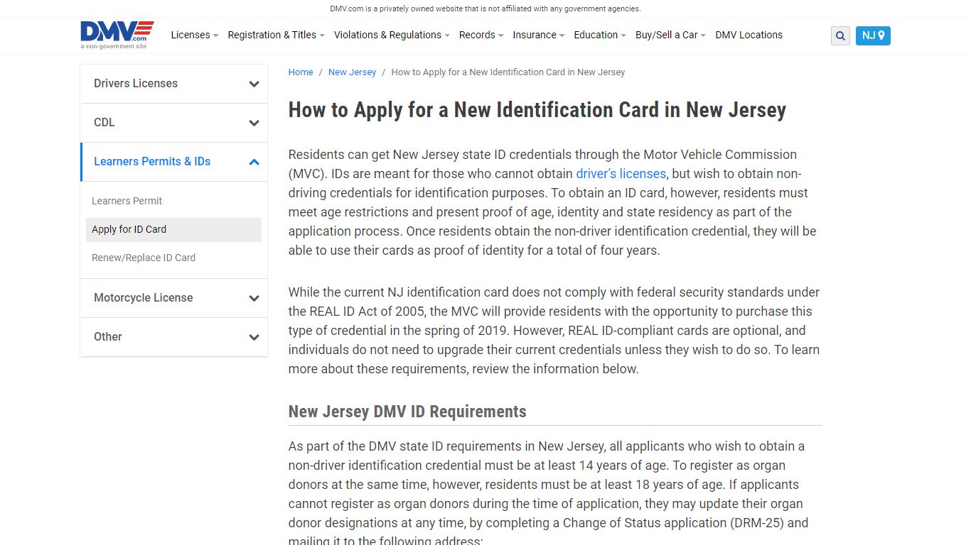 Your New Jersey State ID Application Guide | DMV.com