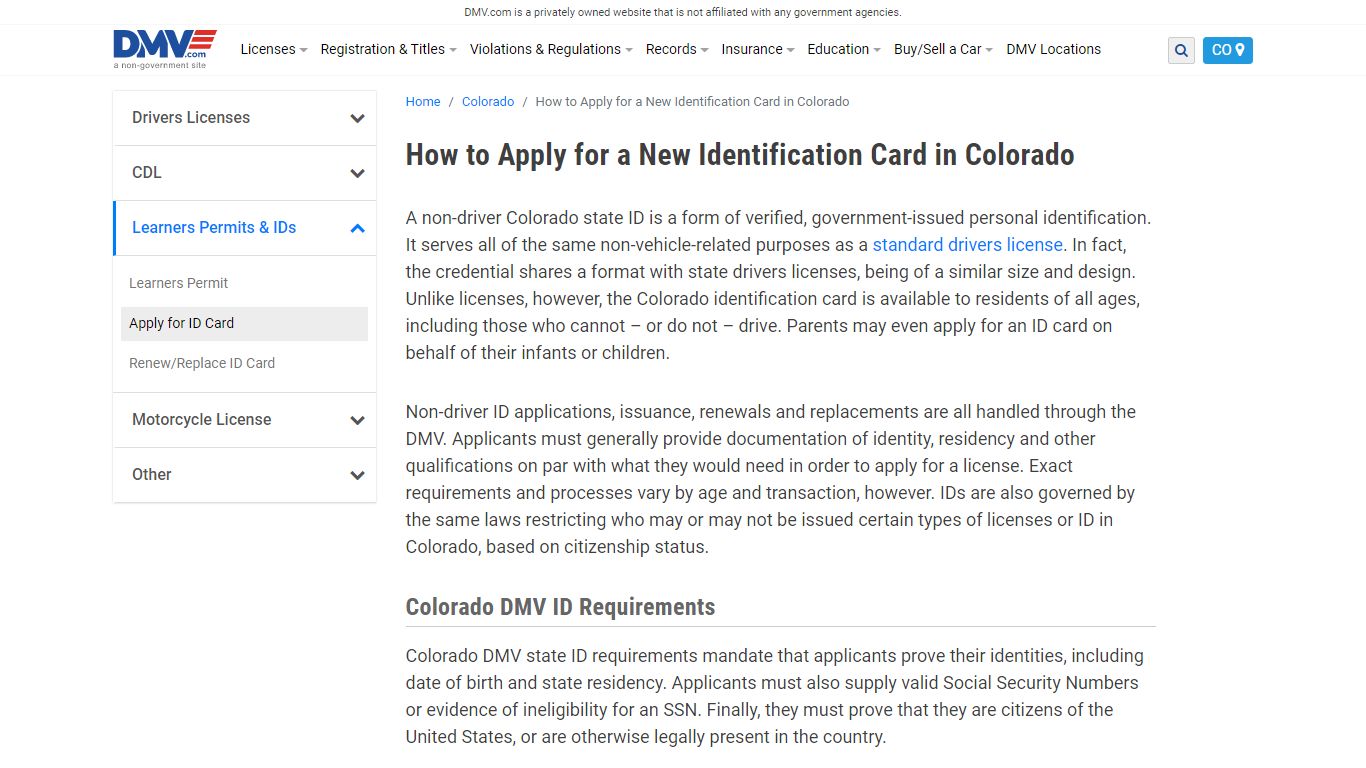 How To Apply For An ID Card In Colorado | DMV.com